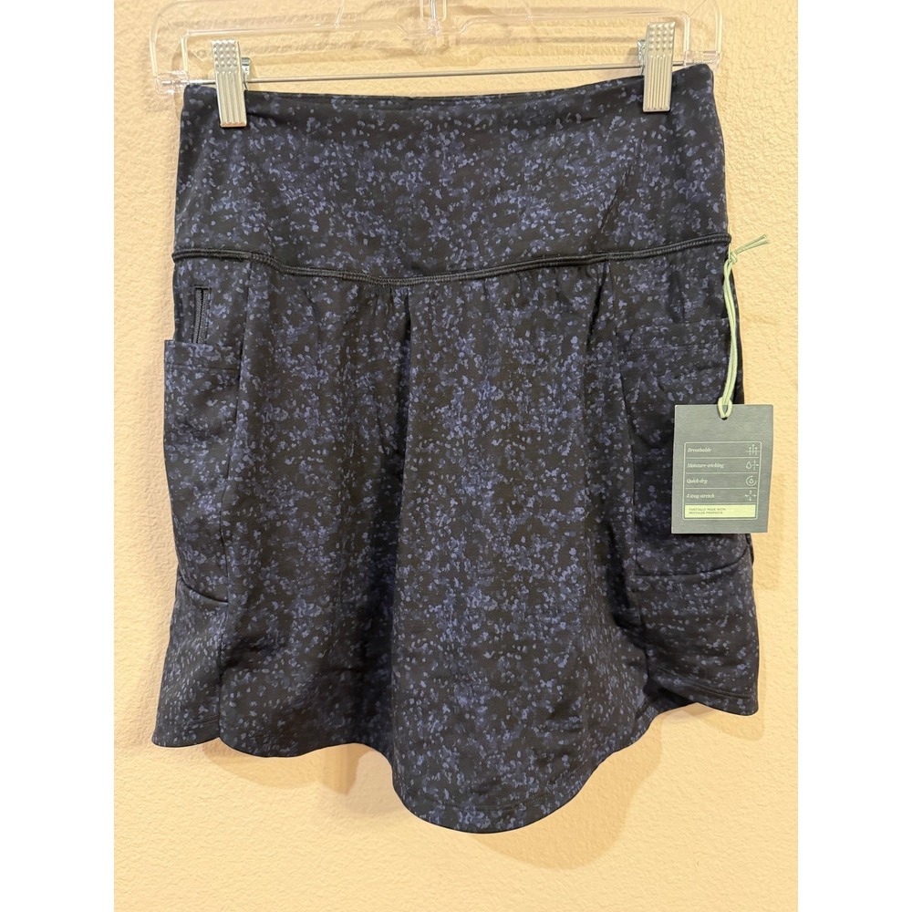 WE WANDER Womens Skirt Size S Black Blue Floral Print Athletic Tennis Skortβ